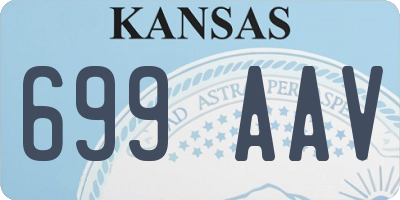 KS license plate 699AAV