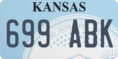 KS license plate 699ABK