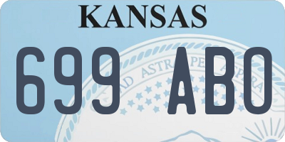 KS license plate 699ABO