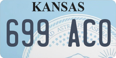 KS license plate 699ACO