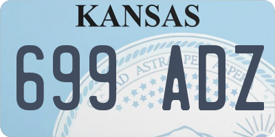 KS license plate 699ADZ