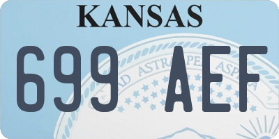 KS license plate 699AEF