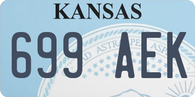 KS license plate 699AEK