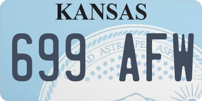 KS license plate 699AFW