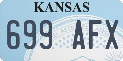 KS license plate 699AFX