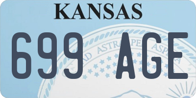 KS license plate 699AGE