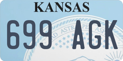 KS license plate 699AGK