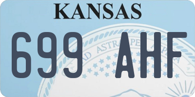 KS license plate 699AHF