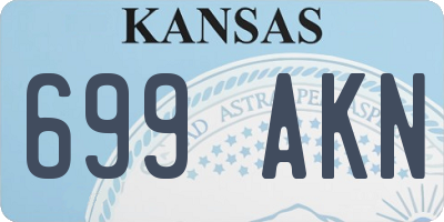 KS license plate 699AKN