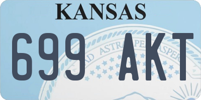 KS license plate 699AKT
