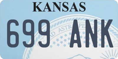 KS license plate 699ANK