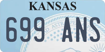 KS license plate 699ANS