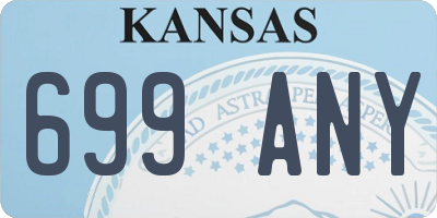 KS license plate 699ANY