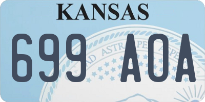KS license plate 699AOA