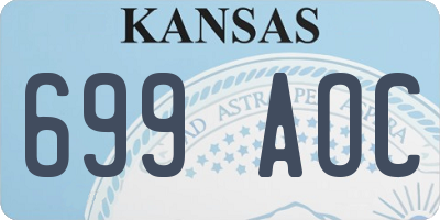KS license plate 699AOC