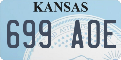 KS license plate 699AOE