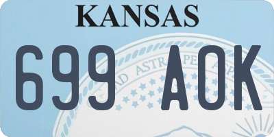 KS license plate 699AOK
