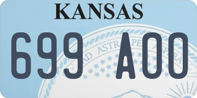KS license plate 699AOO
