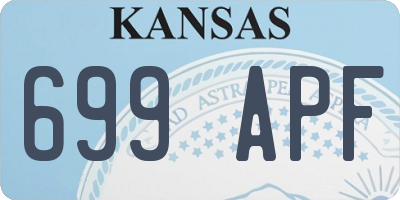 KS license plate 699APF