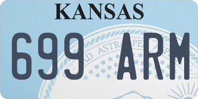 KS license plate 699ARM