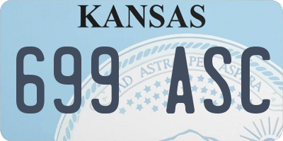 KS license plate 699ASC