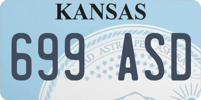 KS license plate 699ASD