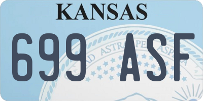 KS license plate 699ASF