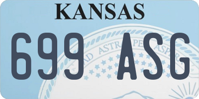 KS license plate 699ASG