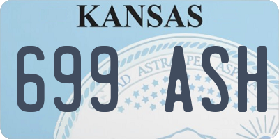 KS license plate 699ASH