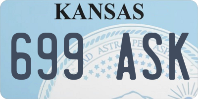 KS license plate 699ASK