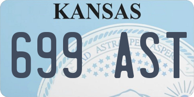 KS license plate 699AST