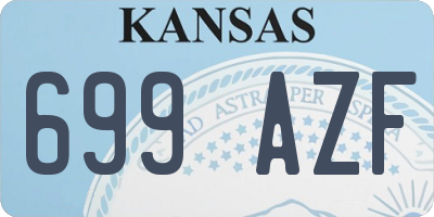 KS license plate 699AZF