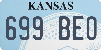KS license plate 699BEO