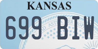 KS license plate 699BIW