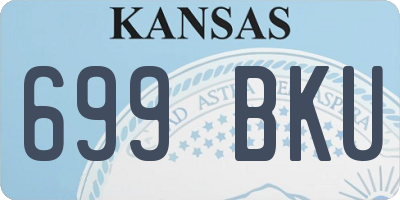 KS license plate 699BKU