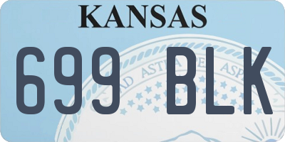 KS license plate 699BLK