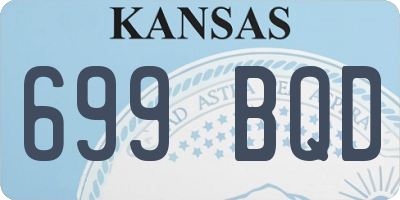 KS license plate 699BQD