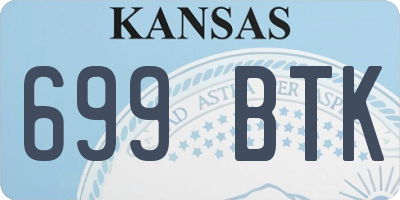 KS license plate 699BTK