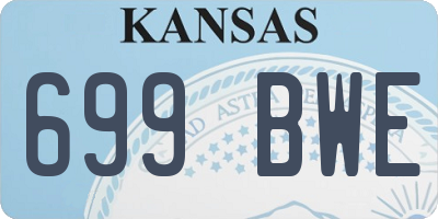 KS license plate 699BWE
