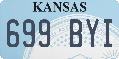 KS license plate 699BYI