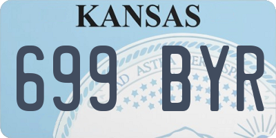 KS license plate 699BYR