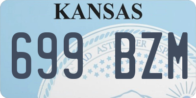 KS license plate 699BZM