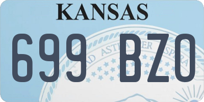KS license plate 699BZO
