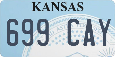 KS license plate 699CAY