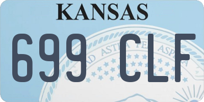 KS license plate 699CLF