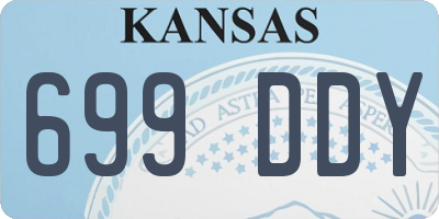KS license plate 699DDY