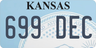 KS license plate 699DEC