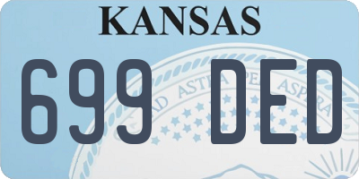 KS license plate 699DED
