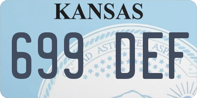 KS license plate 699DEF