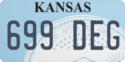 KS license plate 699DEG